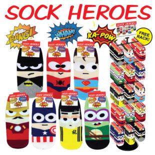 Super Hero Sock Display