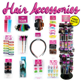 288CT ASSORTED HAIR ITEMS DISPLAY