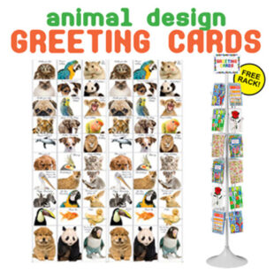 720CT ANIMAL GREETING CARDS FLOOR DISPLAY
